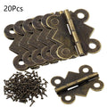 20Pcs Mini Butterfly Hinges for Dollhouse Jewelry Box Cabinet Door (2025mm)