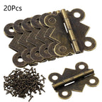 20Pcs Mini Butterfly Hinges for Dollhouse Jewelry Box Cabinet Door (2025mm)