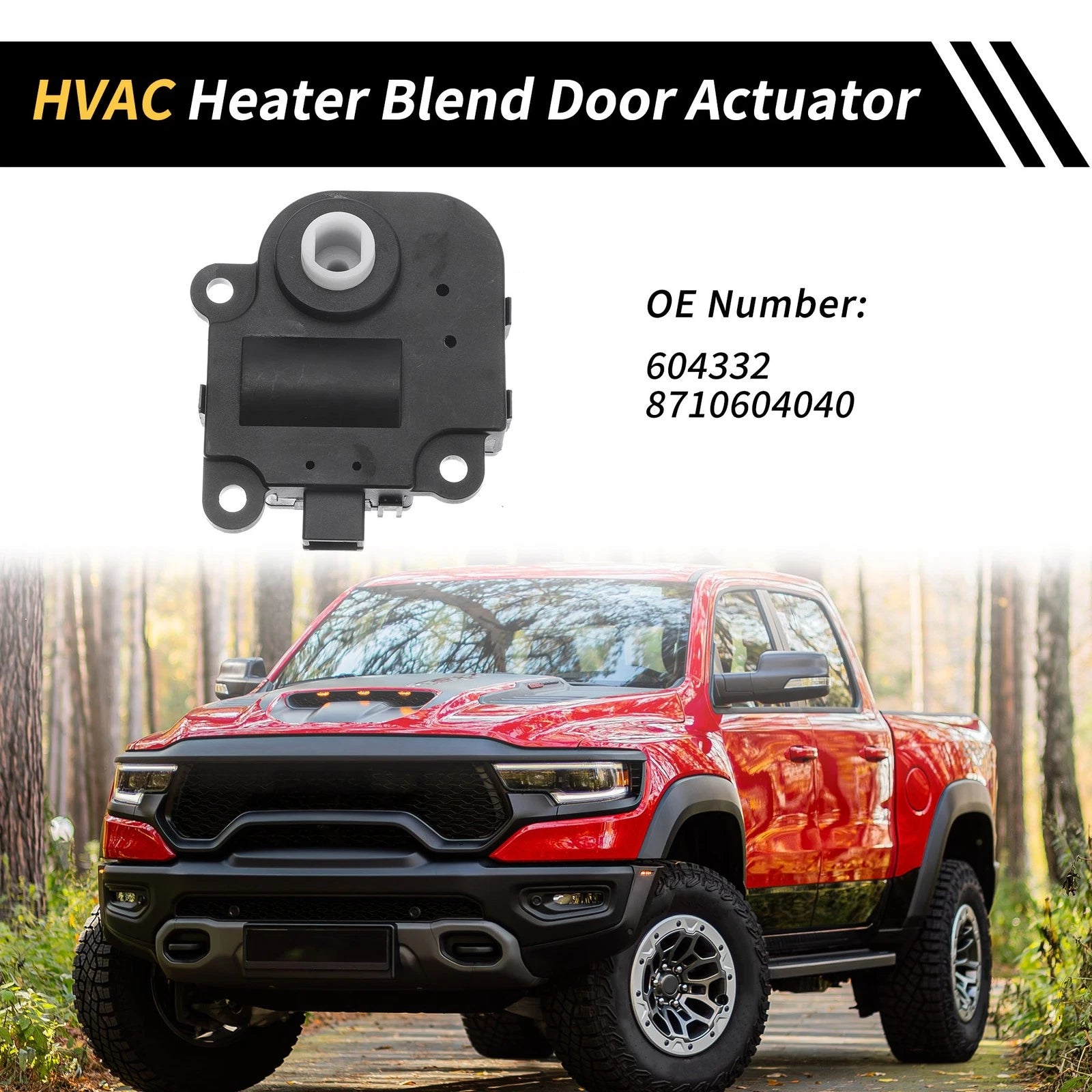 HVAC Air Door Actuator Heater Blend for Toyota Tacoma (2005–2023) No. 604332/8710604040