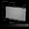 Aluminum Core Cooling Radiator for Hyundai Elantra/Tiburon (1996–2001) DPI 1897