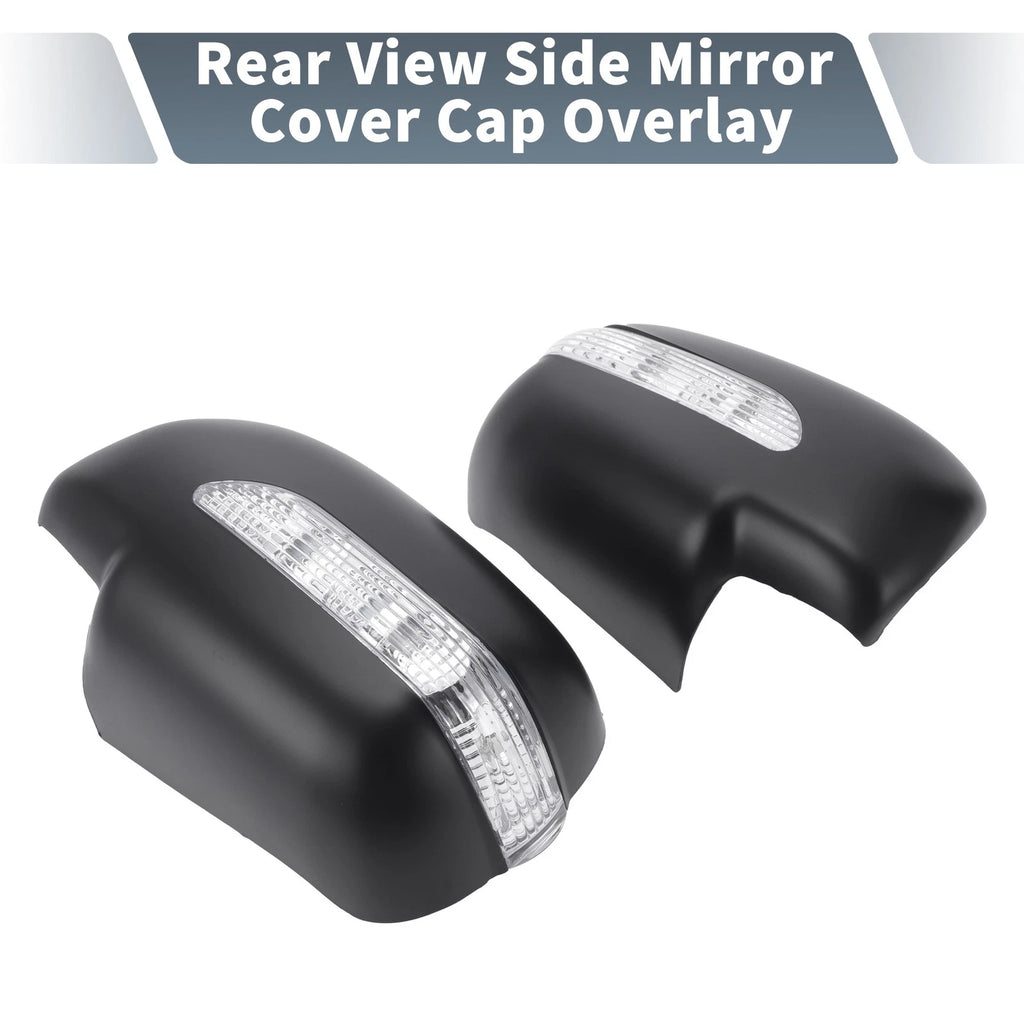 Pair Rearview Mirror Cover Overlay Matte Black for Lexus RX300 RX330 RX350 (2003)