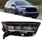 LED Headlight Assembly for Honda Pilot (2023–2025) Black Passenger Side