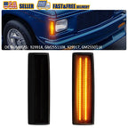 2X Smoked Amber LED Side Marker Lights for Chevy S10 GMC Jimmy S15