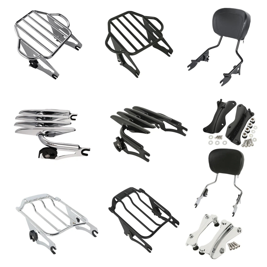Detachable Sissy Bar Luggage Rack Docking Kit for Harley Touring (2014–2023)