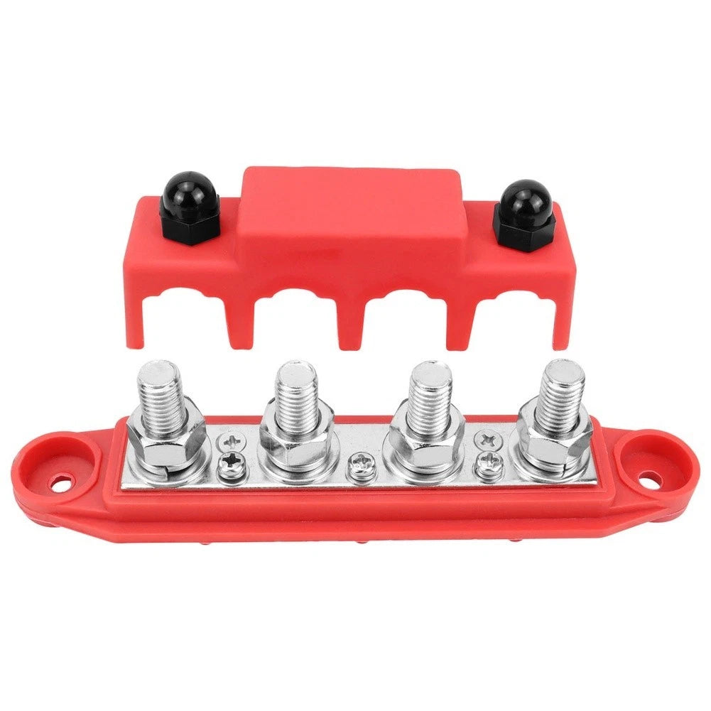 4 Way Busbar Kit for RV Boat Marine Automotive Wiring (M8 M10)