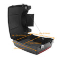 Chopped Pack Luggage Trunk with Backrest for Harley Touring Road Glide (1997–2013)