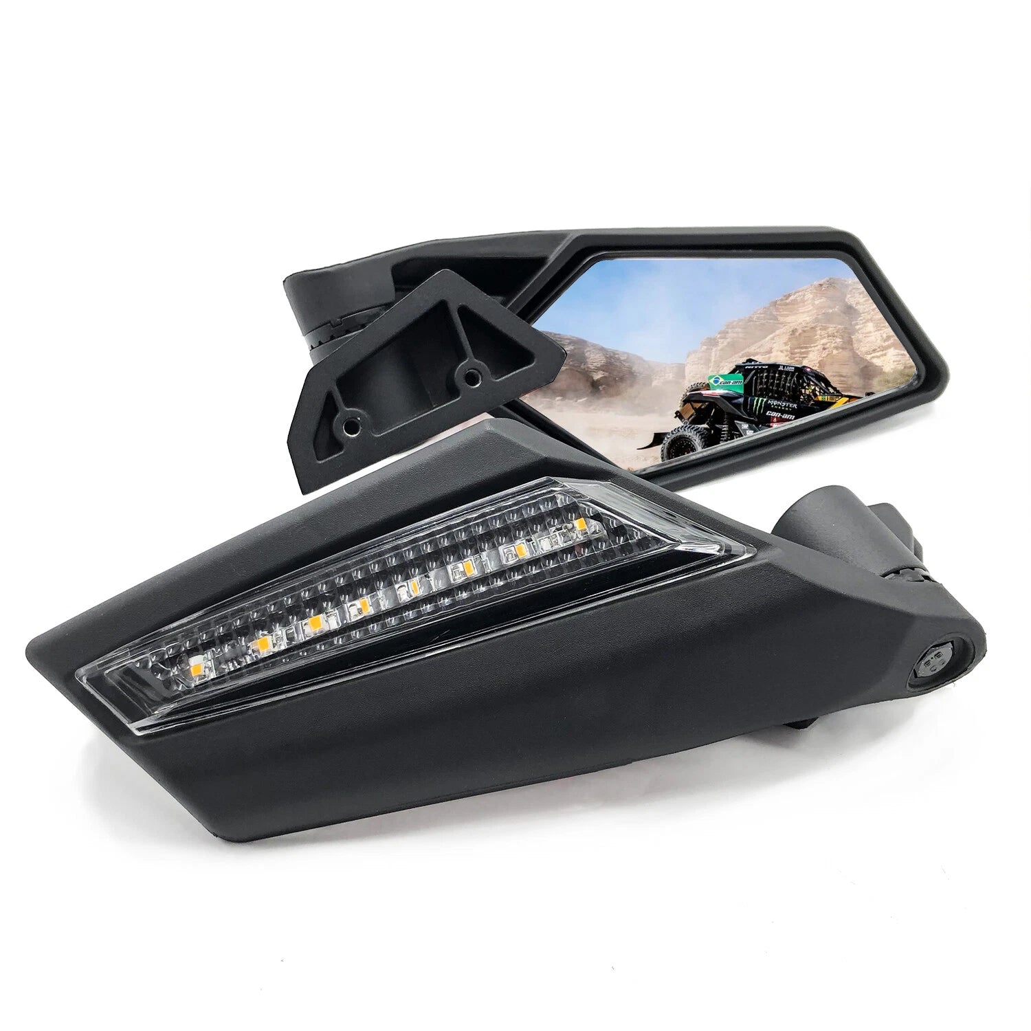 Set of 2 LED Turn Signal Mirrors for Can Am Maverick X3 (2017–2019)