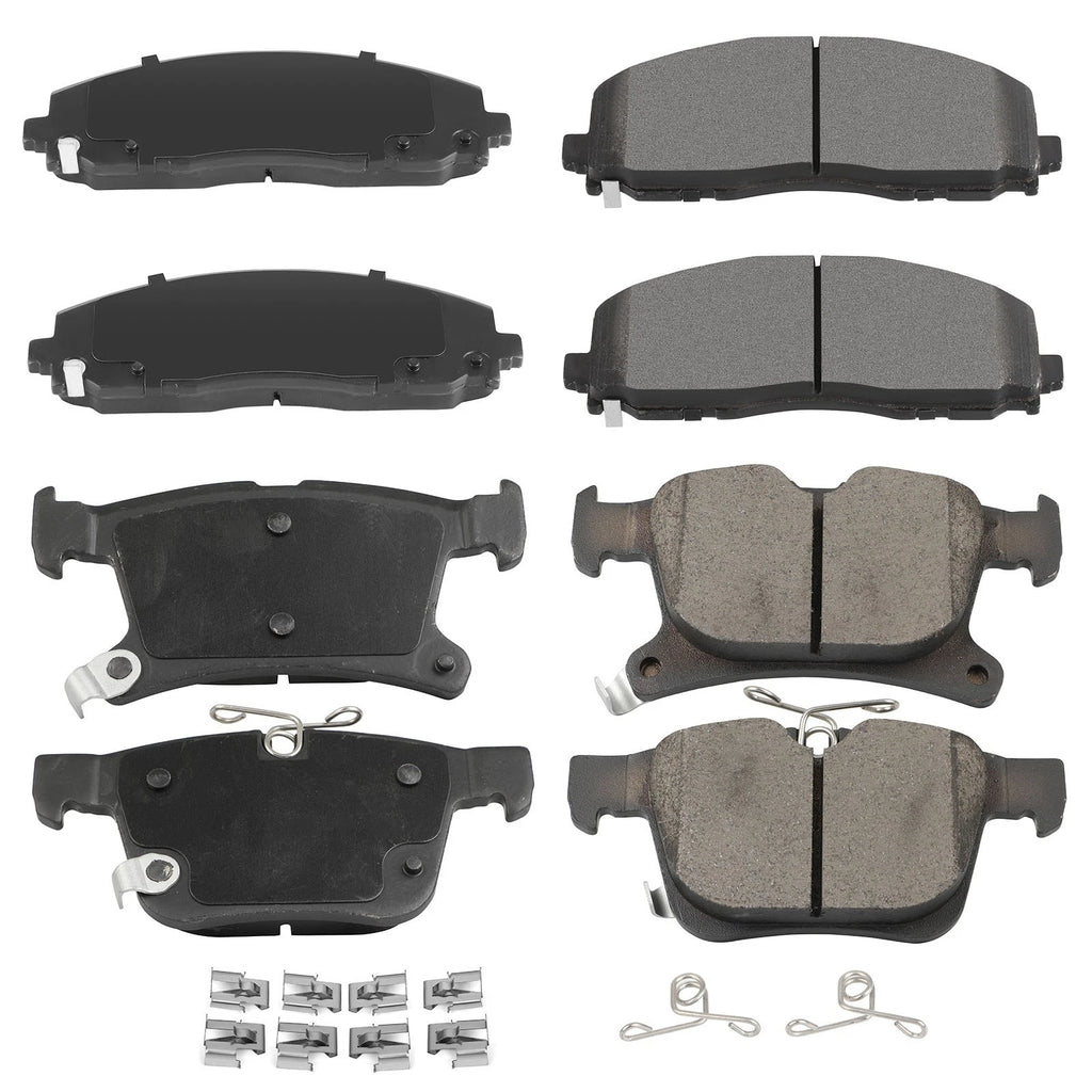 8pc Brake Pads Kit for Chrysler Grand Caravan (2021–2023) 1901 1589