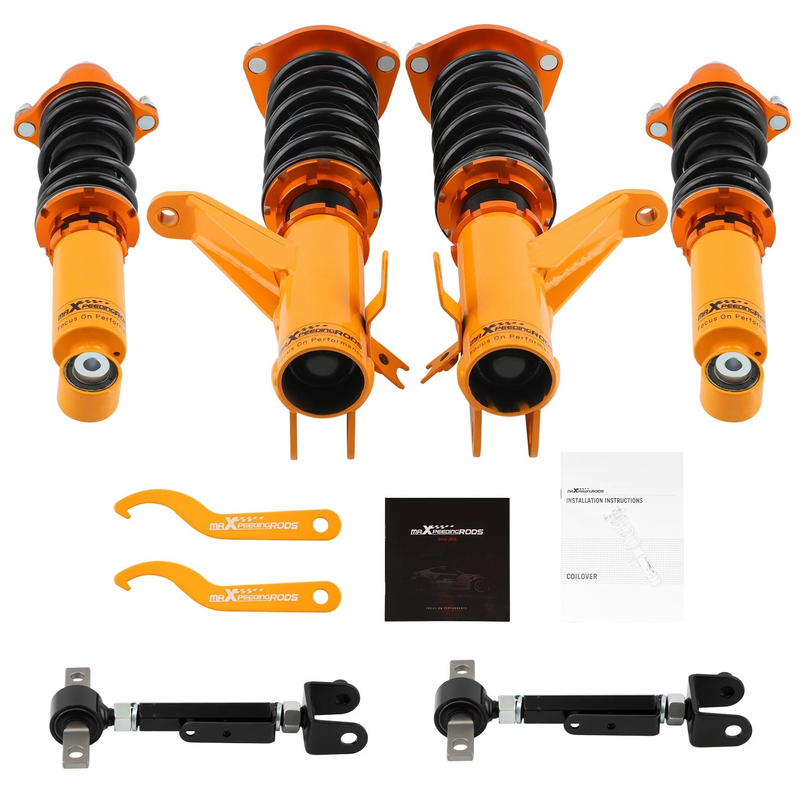 4x Coilovers & 2x Rear Camber Arms Kit for Acura RSX (2002–2006)