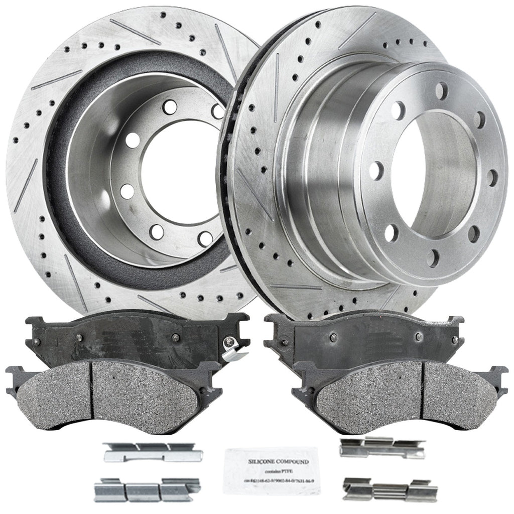 Brake Disc Rotors and Pads Kit for Ram 1500 2500 3500 (2003–2008)