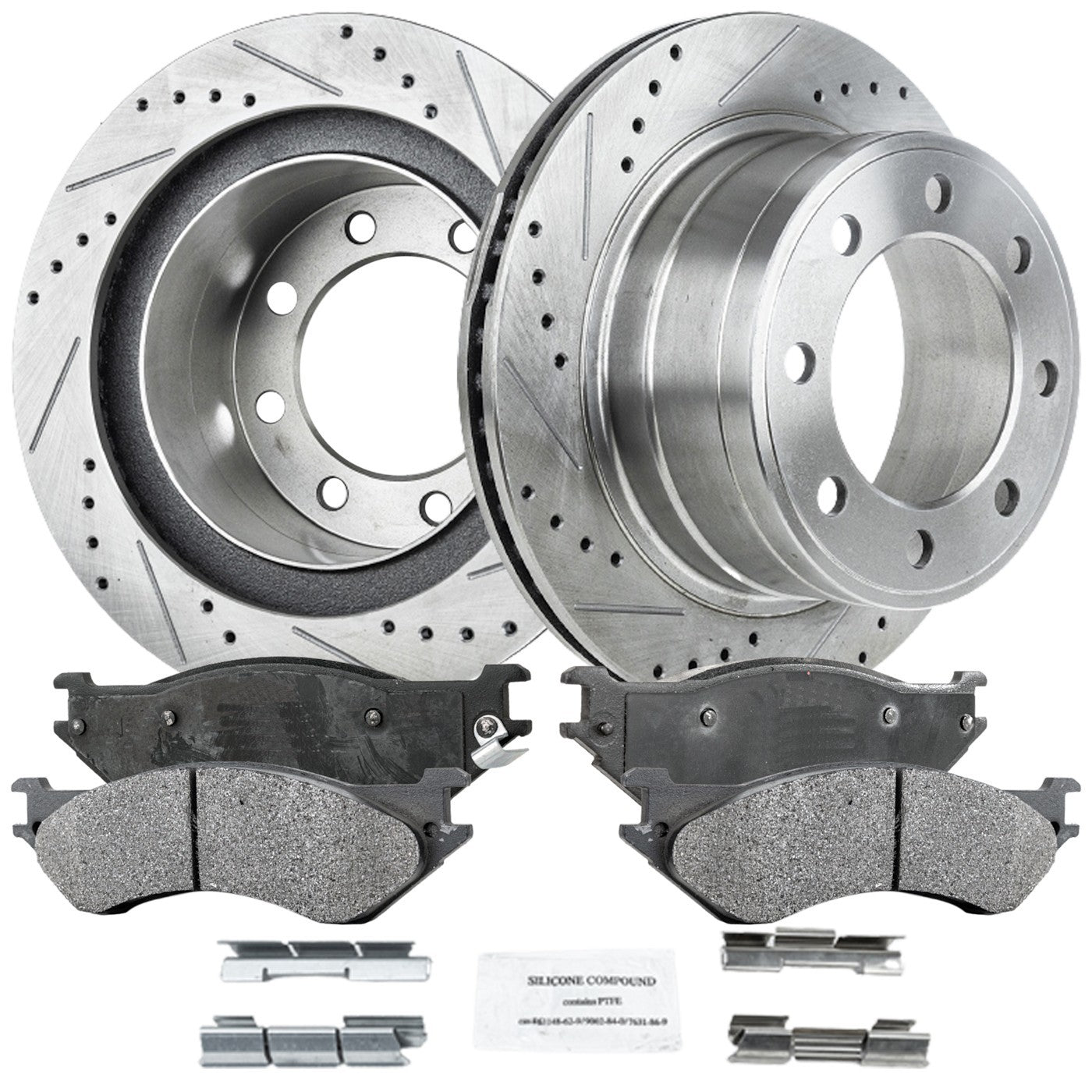 Brake Disc Rotors and Pads Kit for Ram 1500 2500 3500 (2003–2008)