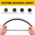2X 9" DRL LED Headlight Strip Light for