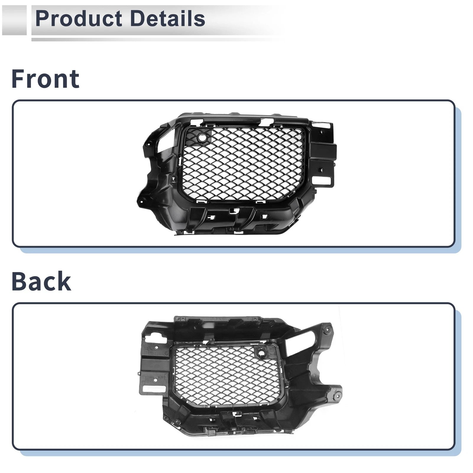 1 Pc Fog Light Grill for Mercedes-Benz (No. 4638850254) (2019–2023) Black