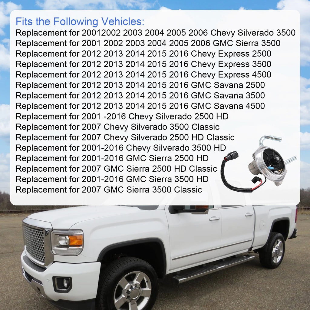 Fuel Filter Housing Primer for Chevrolet 6.6L Duramax (2004-2013)