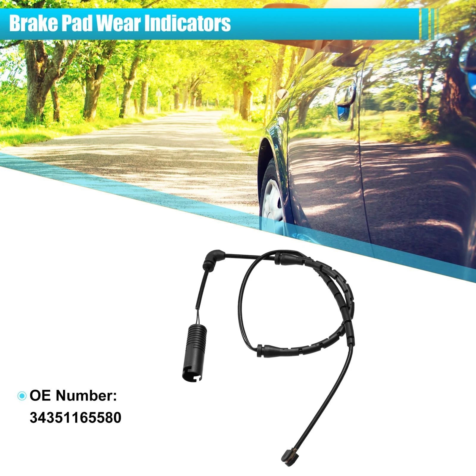 Rear Brake Pad Electronic Wear Sensor 34351165580 for BMW X5 (2000–2006)