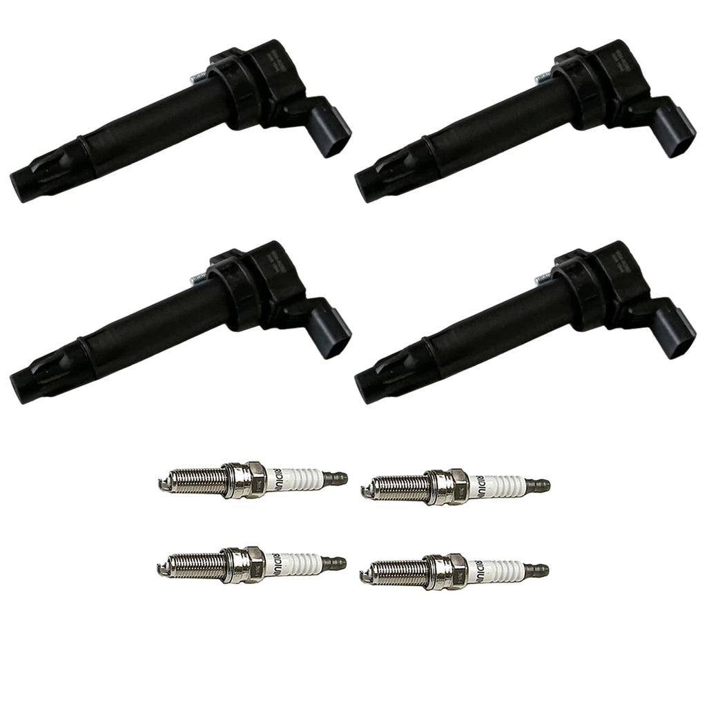 Set of 4 Ignition Coils & Spark Plugs for Chevrolet Spark (2013-2015)