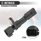 2 Pcs Wheel Speed Sensor 52125003AB for Dodge Nitro, Jeep Liberty (2007–2012)