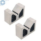 Pair of Cast Iron V-Blocks for Precision Machining (4" x 1-5/8" x 2-5/8")