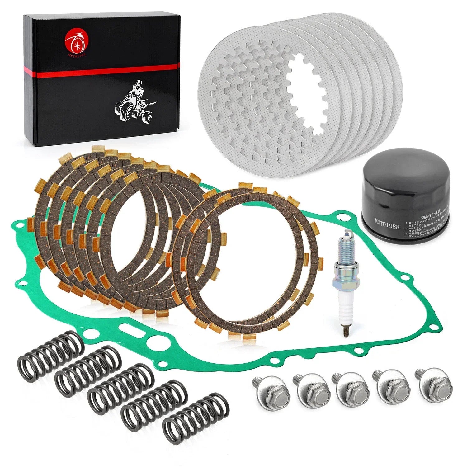 HD Clutch Kit w/ Gasket Oil Filter for Yamaha Raptor 660 660R (2001–2005)