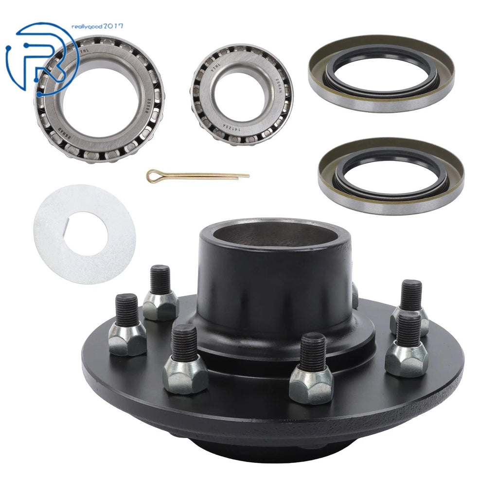 8 on 6.5" Bolt Trailer Hub Kit for 7000 lbs #42 Spindle (7 Pieces)