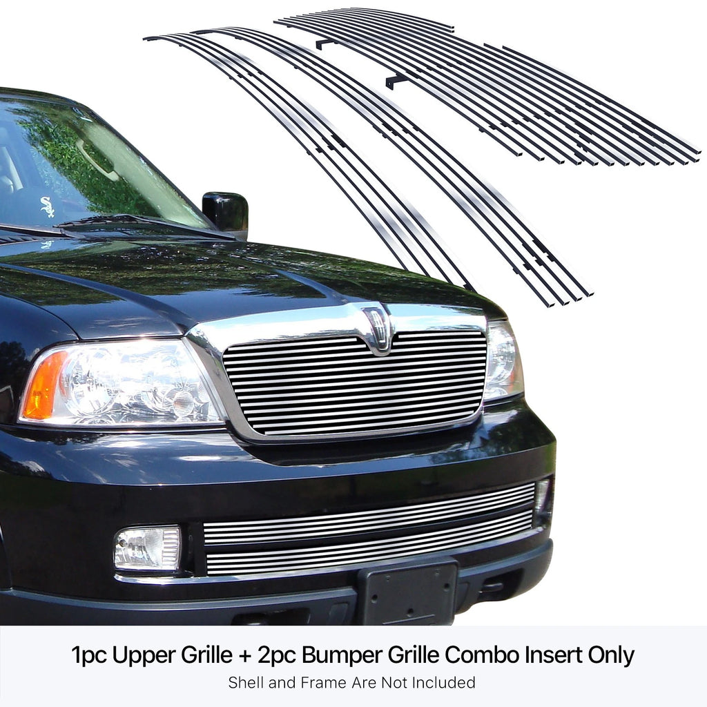 Chrome Billet Front Grille Insert for Lincoln Navigator (2005-2006)