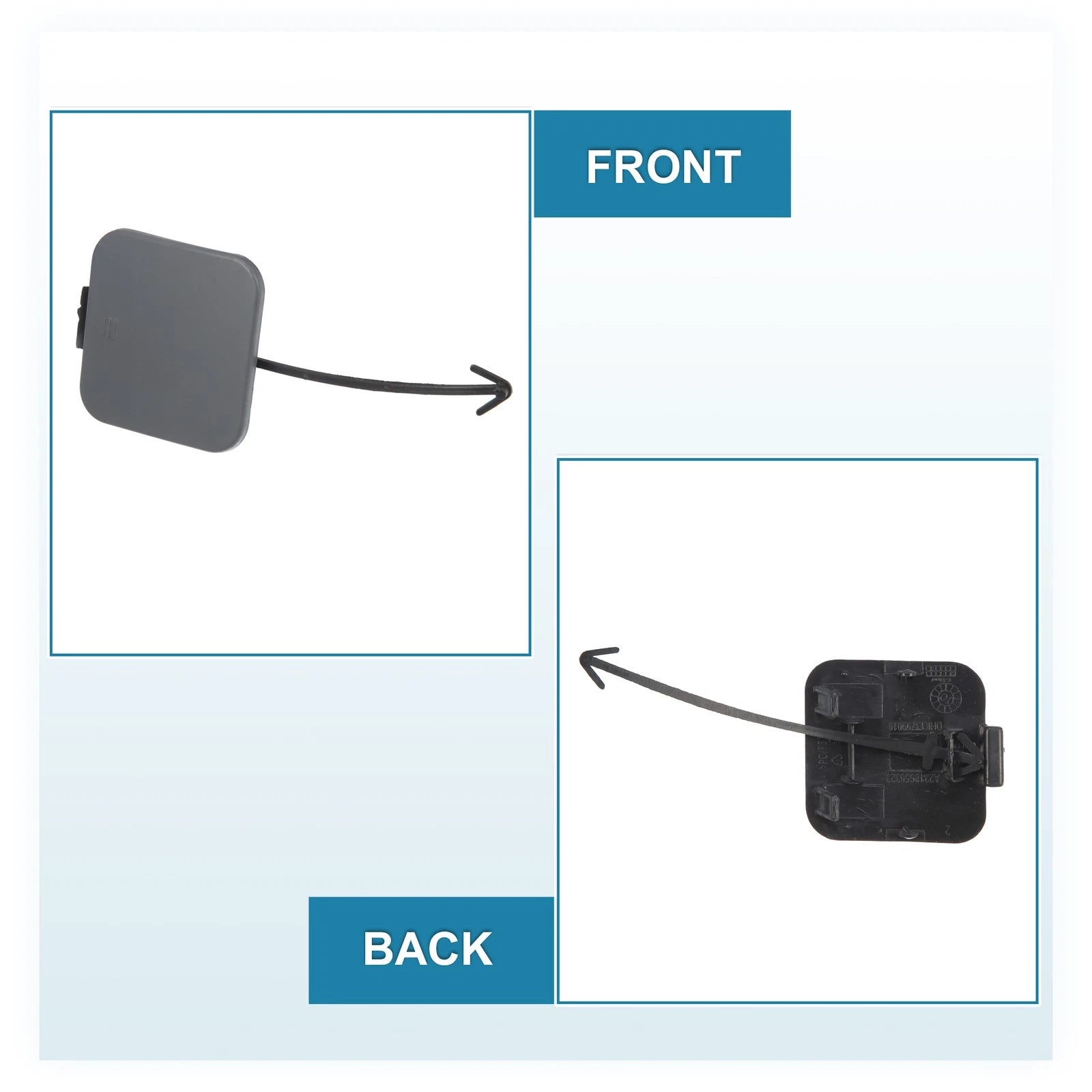 Rear Bumper Tow Hook Cover A2218850323 for Mercedes-Benz W221 (2007–2009) Matte Gray