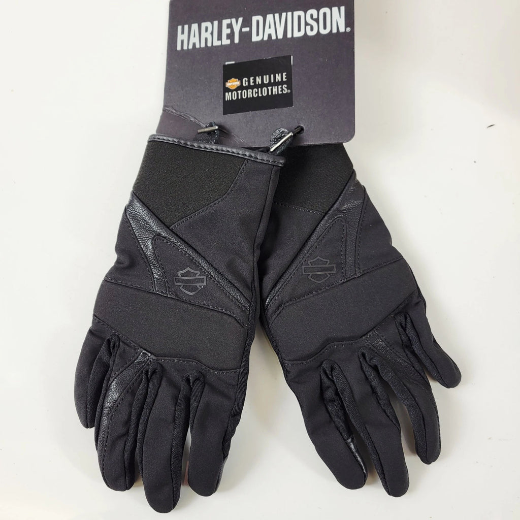 Cambria Textile Leather Riding Gloves for Harley-Davidson (98111-24VW)
