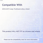 Wheel Skins Gloss Black 4pc Set for 2018–2019 Jeep Trailhawk