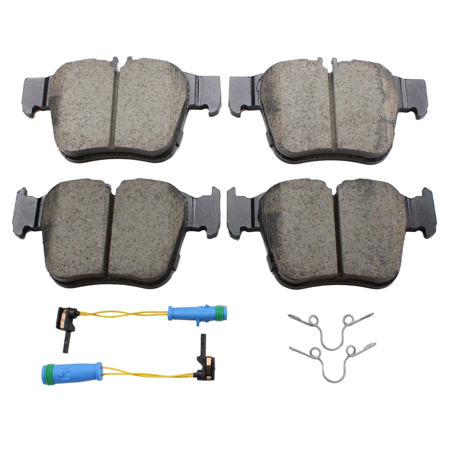 Set of 4 Akebono EURO Rear Ceramic Disc Brake Pads with Sensors for Mercedes-Benz W205 (2015–2023)