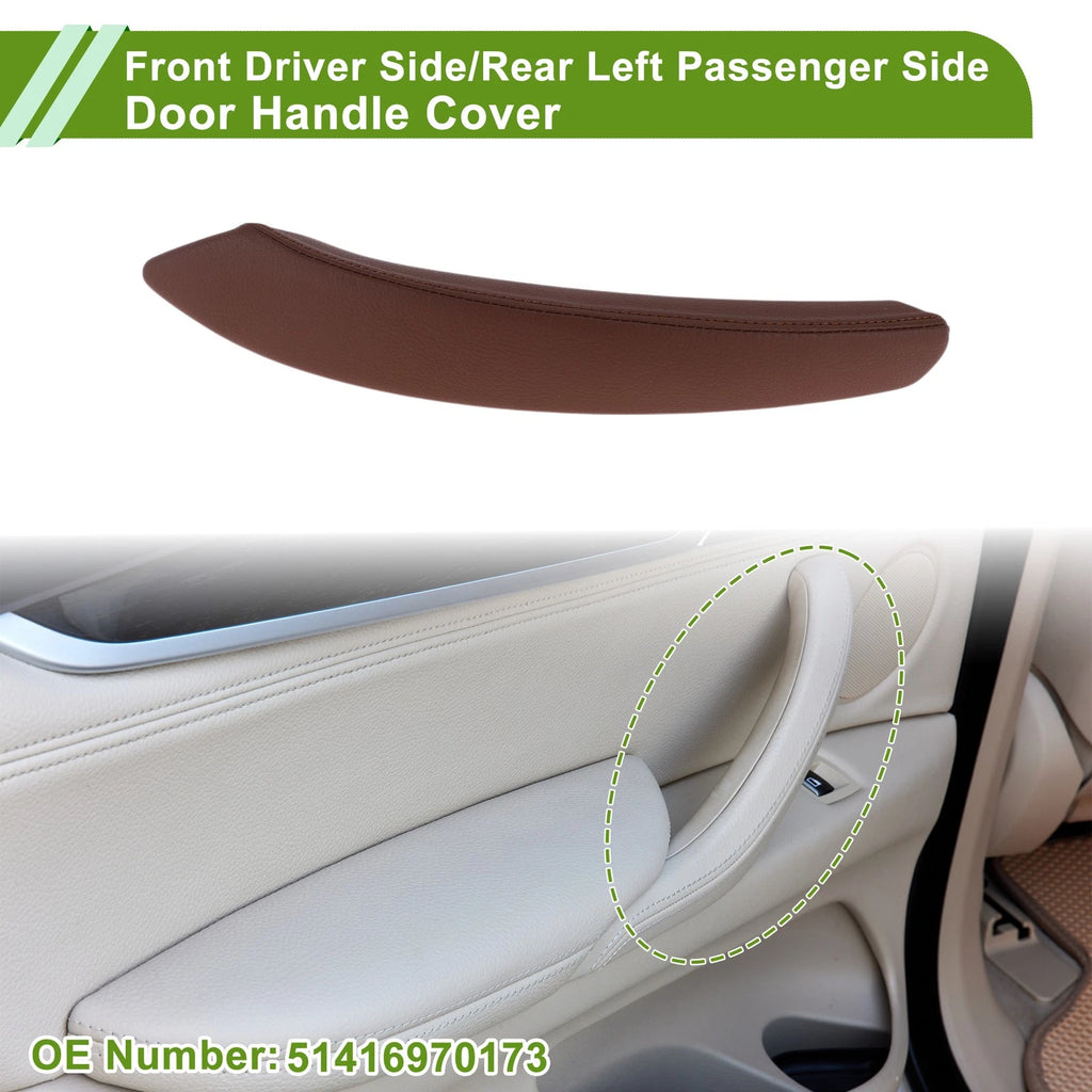 Door Panel Handle Pull Trim Cover for BMW X5 (2008–2013) No. 51416970173 Reddish Brown