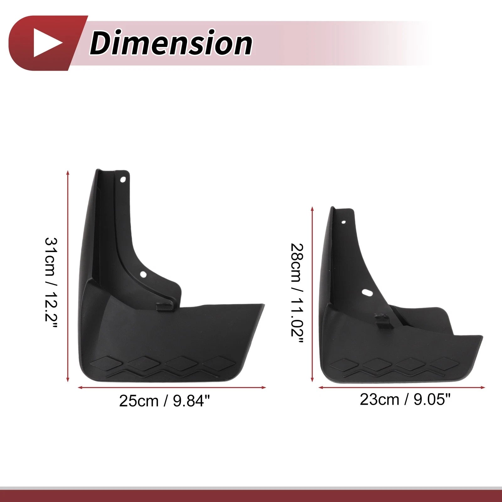 Set of 2 Mud Flaps Splash Guards for Volkswagen Tiguan L (2022–2023)