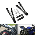 Set of 2 Front & Rear Footrests Foot Pegs for Yamaha YZF R1 (2004–2006)