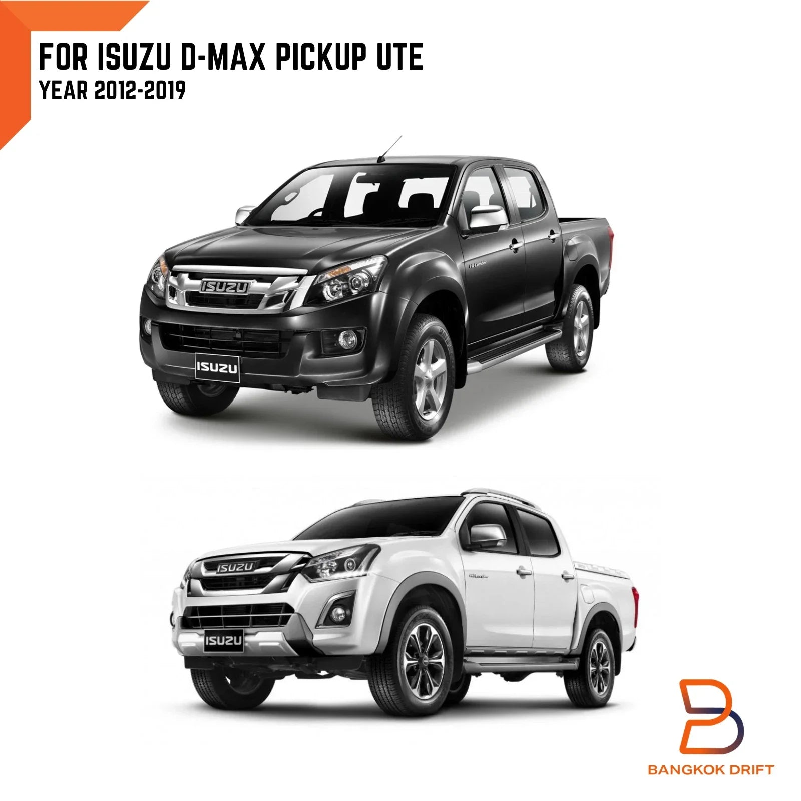 Rear Steel Chrome Bumper Bar for Isuzu D-Max Pickup Ute (2012-2019)