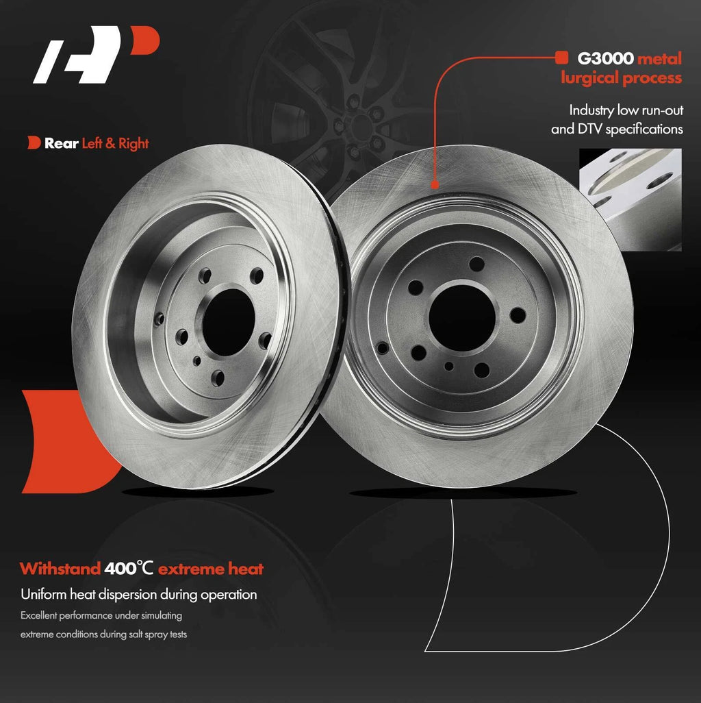 Rear Disc Brake Rotors for Mercedes-Benz GL320 GL350 GL450 GL550 (2007–2012)