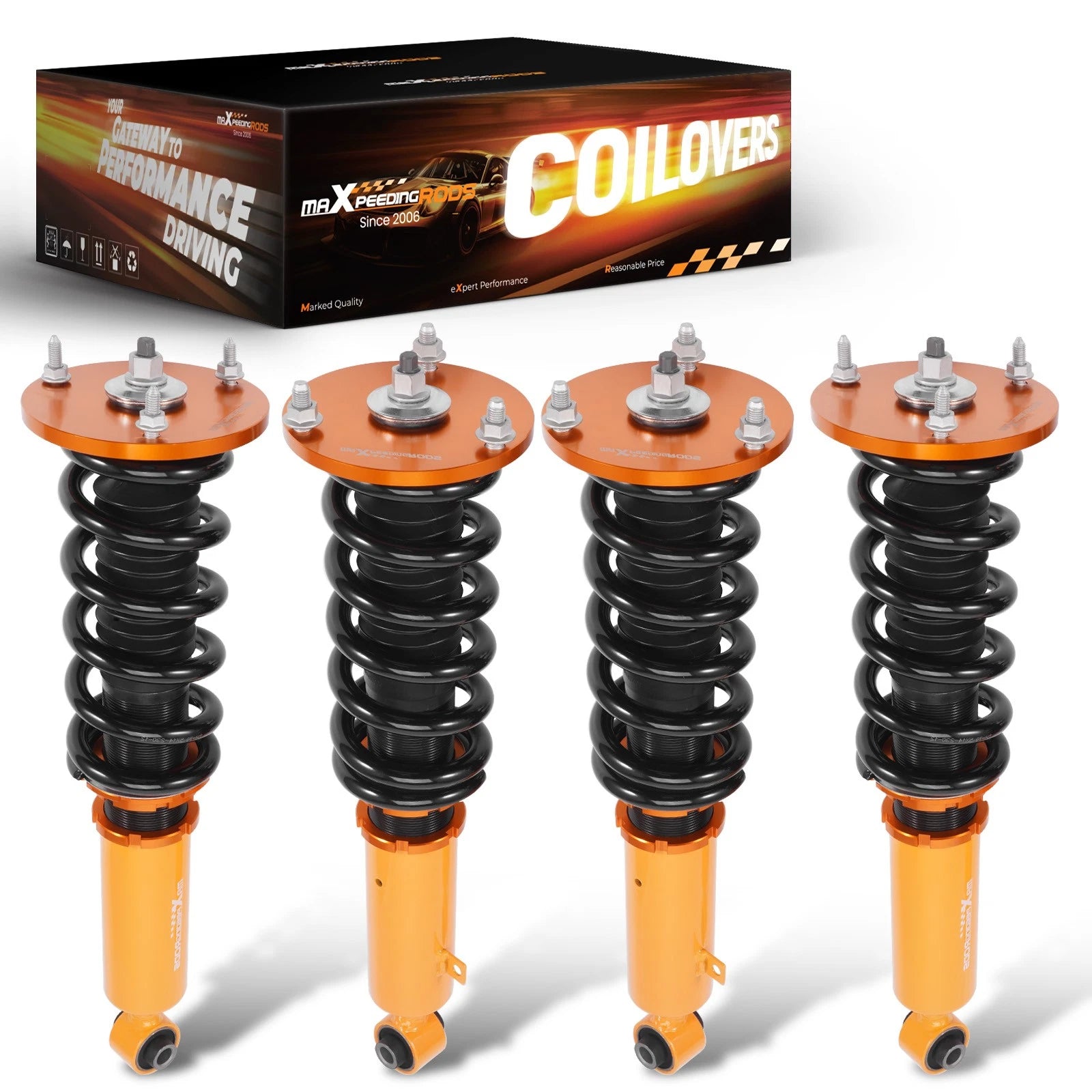 4Pcs Coilovers Suspension Lowering Kit for Toyota Supra 3.0 (1986–1992)
