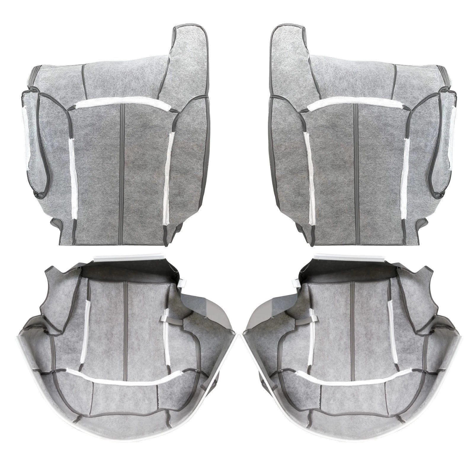 Leather Seat Covers for Chevy Silverado 1500 (1999–2002) Gray