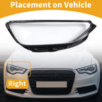 1 Pc Headlight Lens Cover for Audi A4 (2020–2023) Clear Black