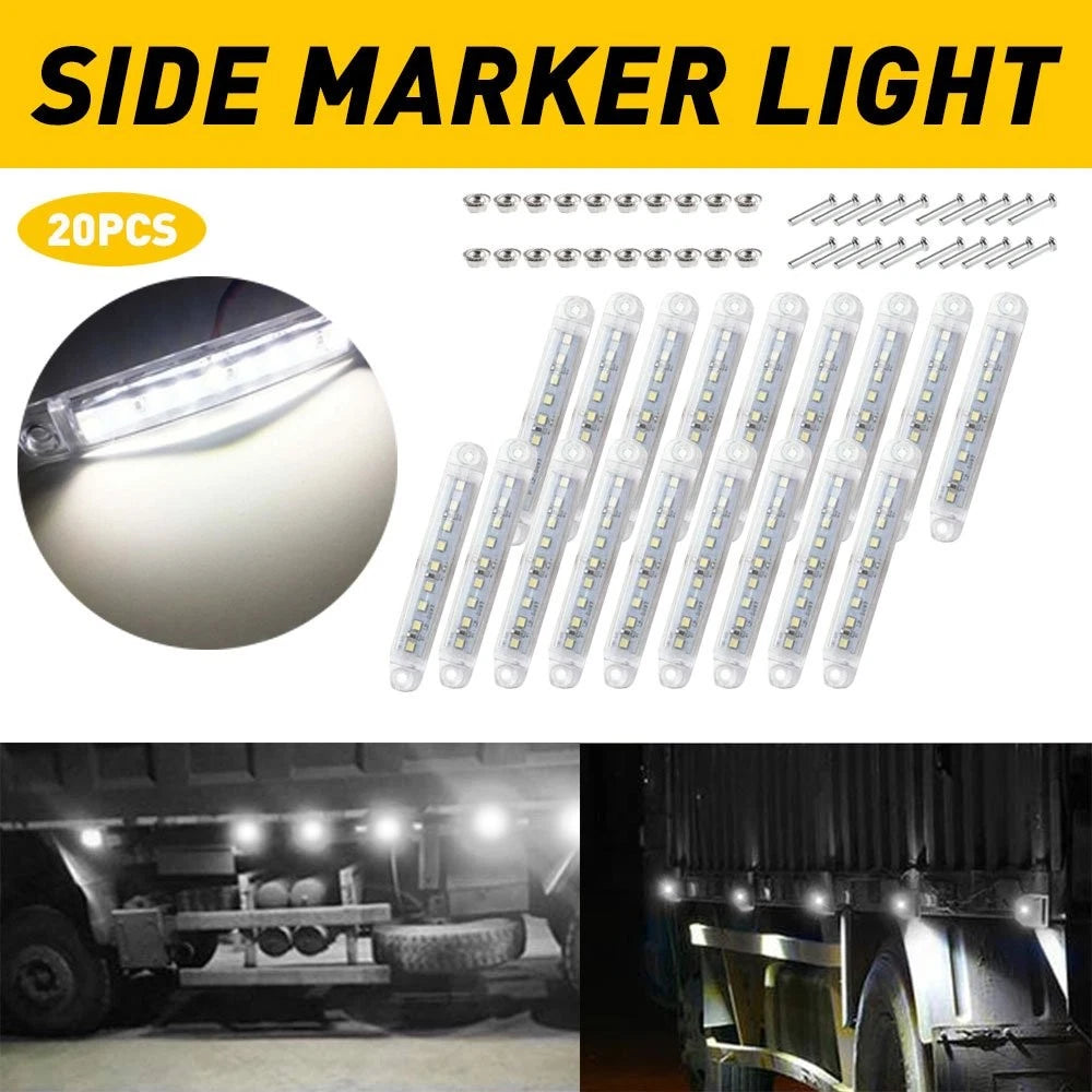 20X Waterproof LED Trailer Side Marker Light for Car Truck (EOJ)