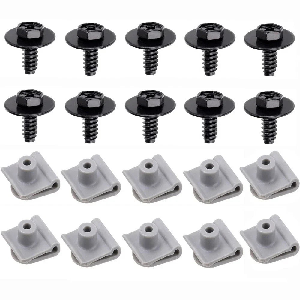 10 x Fender Liner Bumper Cover Splash Shield Screws & U-Nuts for Mazda 2-6