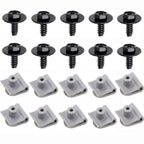 10 x Fender Liner Bumper Cover Splash Shield Screws & U-Nuts for Mazda 2-6