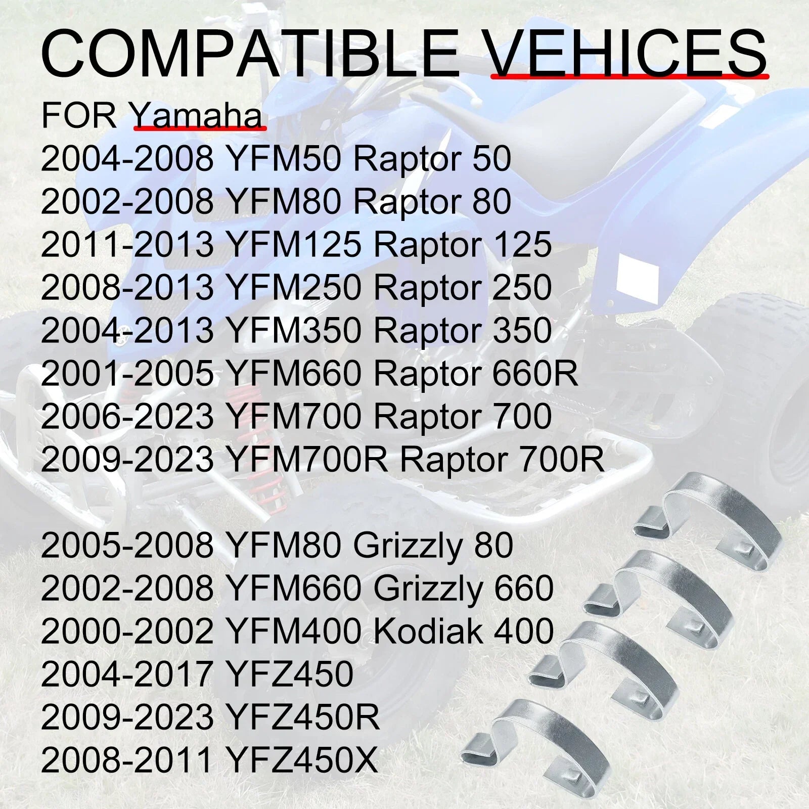 Air Box Latch Hook for Yamaha Raptor 50/80/125/250/350/660R/700/700R Kodiak 400