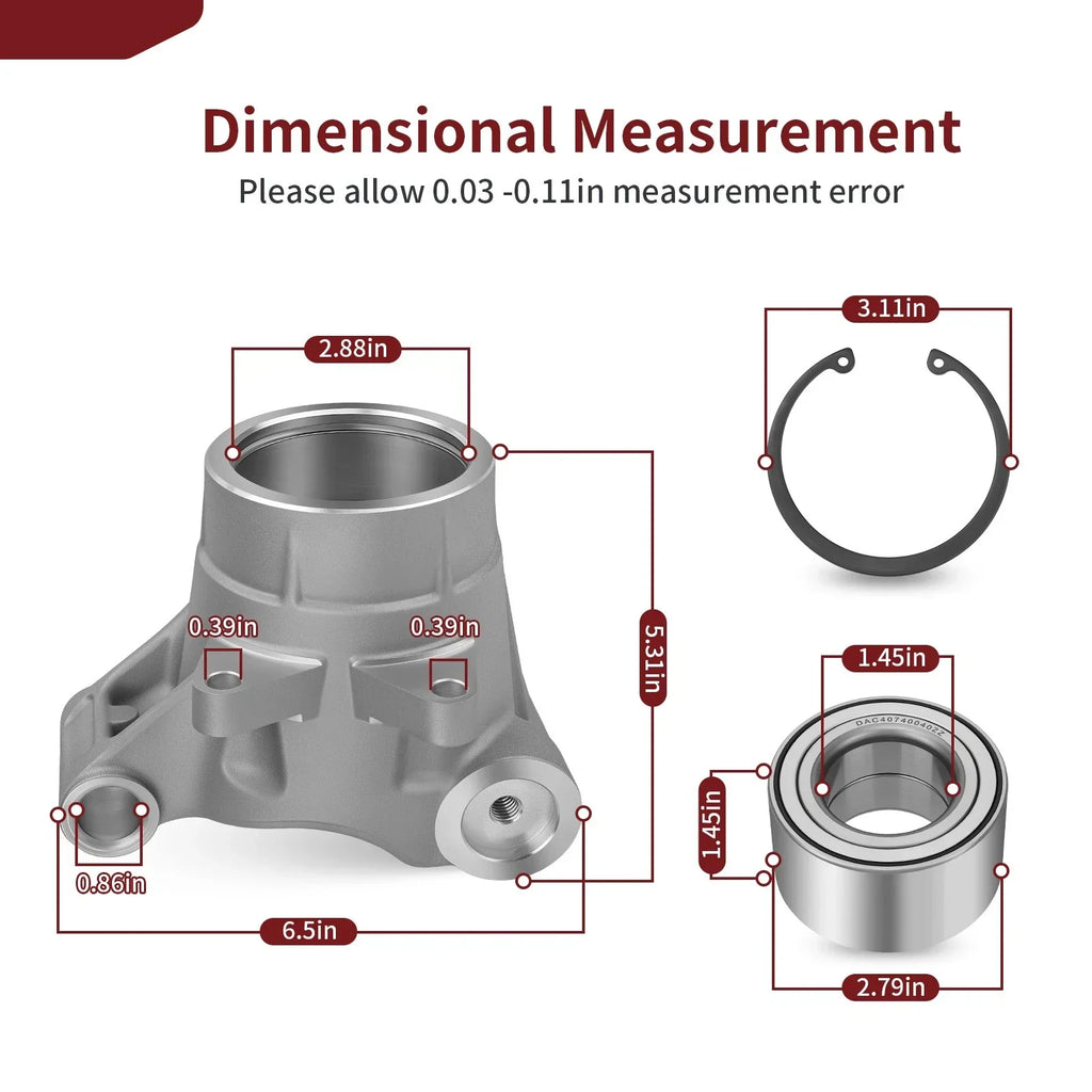 2 x Rear Wheel Bearing Carrier Kit for Polaris Sportsman (2014–2024)