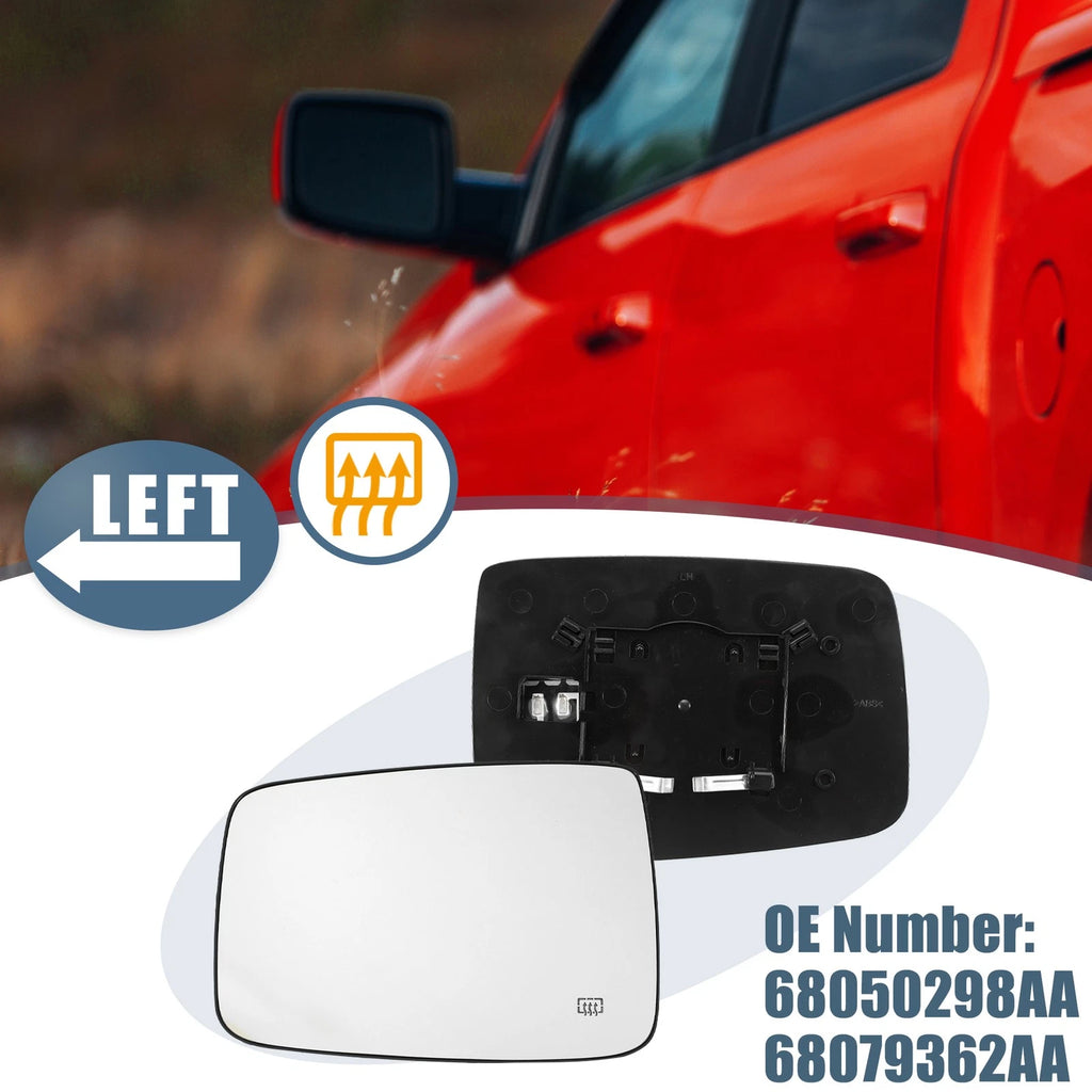 Heated Mirror Glass Left Side for Dodge Ram 1500 2500 (2009–2018) 68050298AA