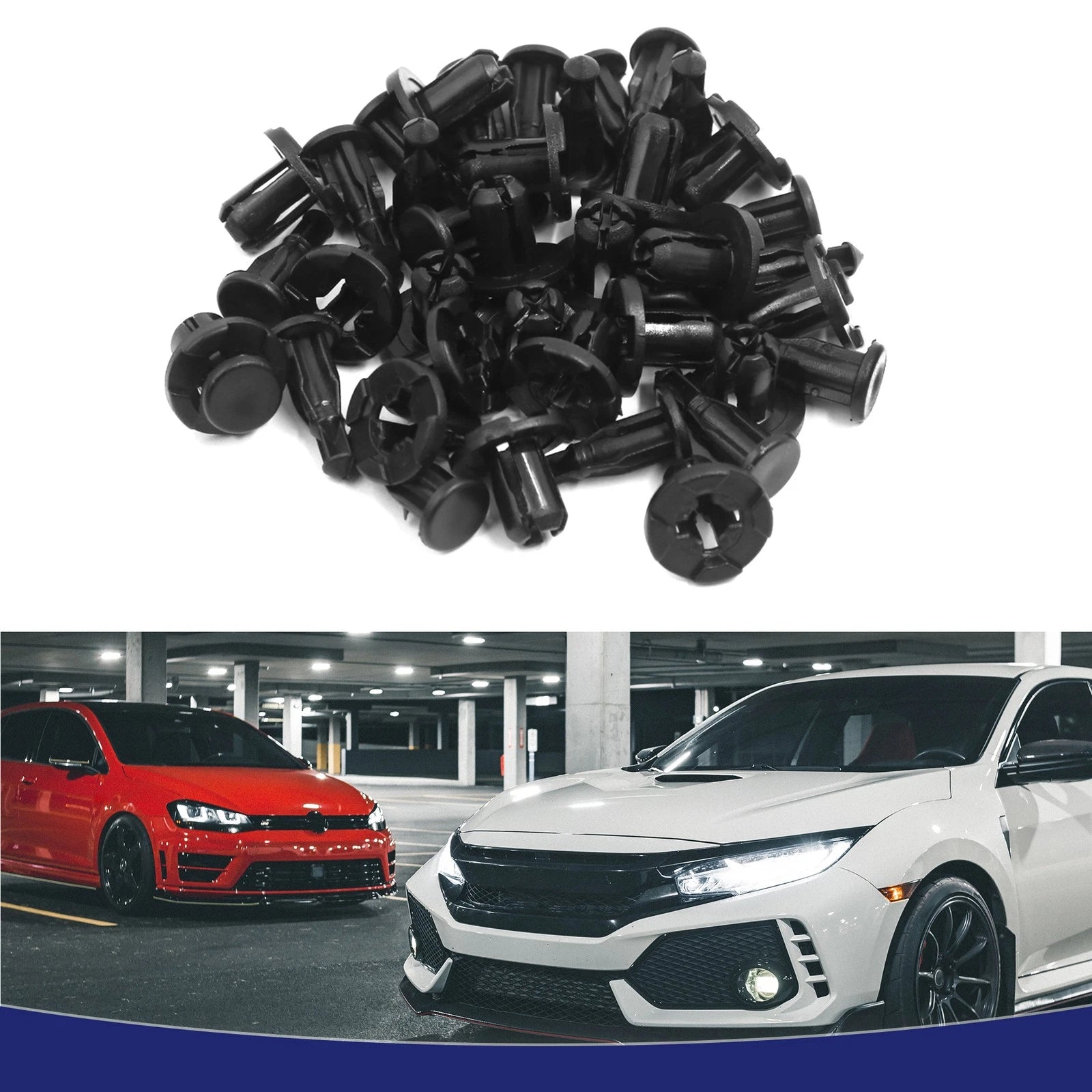 Set of 20 10mm Hole Rivets Fastener Clips for Buick 