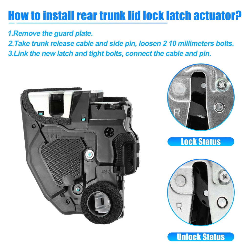 Rear Right Door Lock Actuator Motor for Toyota Camry Corolla 4Runner (2007–2020) 6905006100