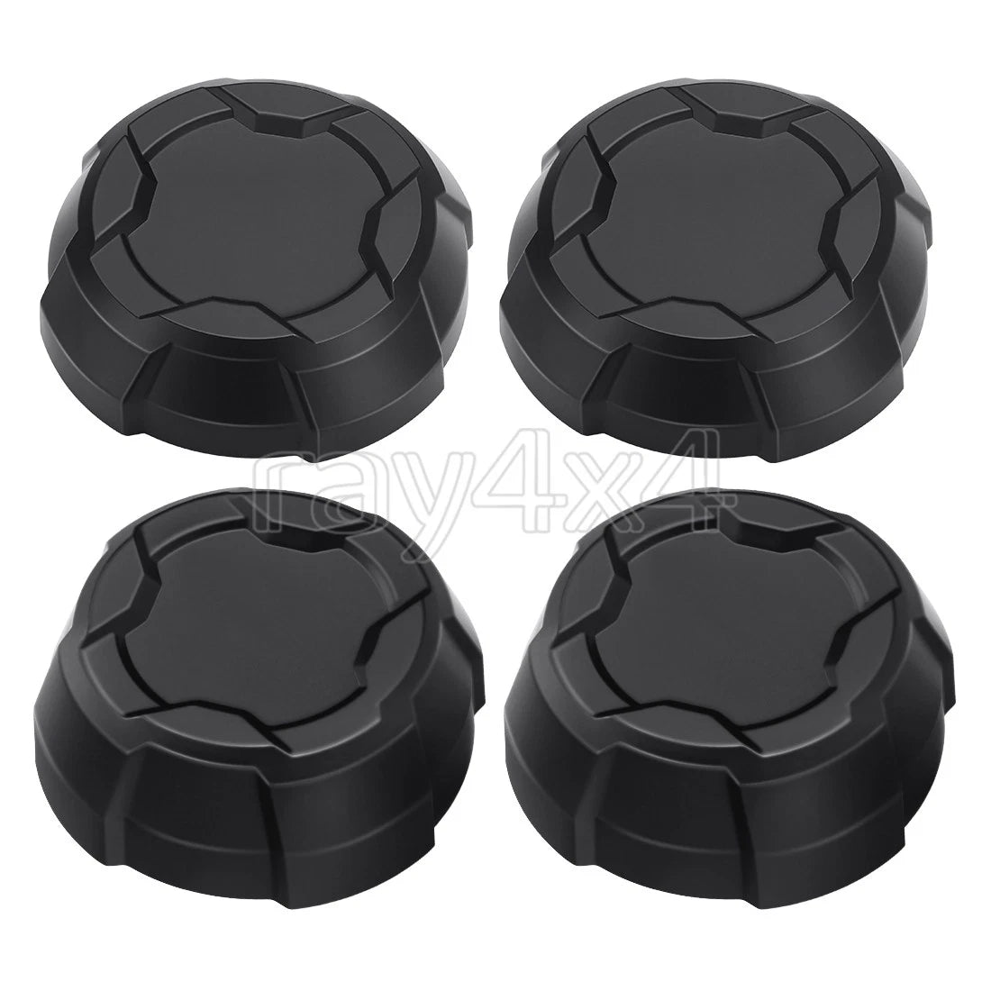 Set of 4 Matte Black Rim Caps for Polaris Ranger Crew SP 570 (2022–2025) 1524066-458