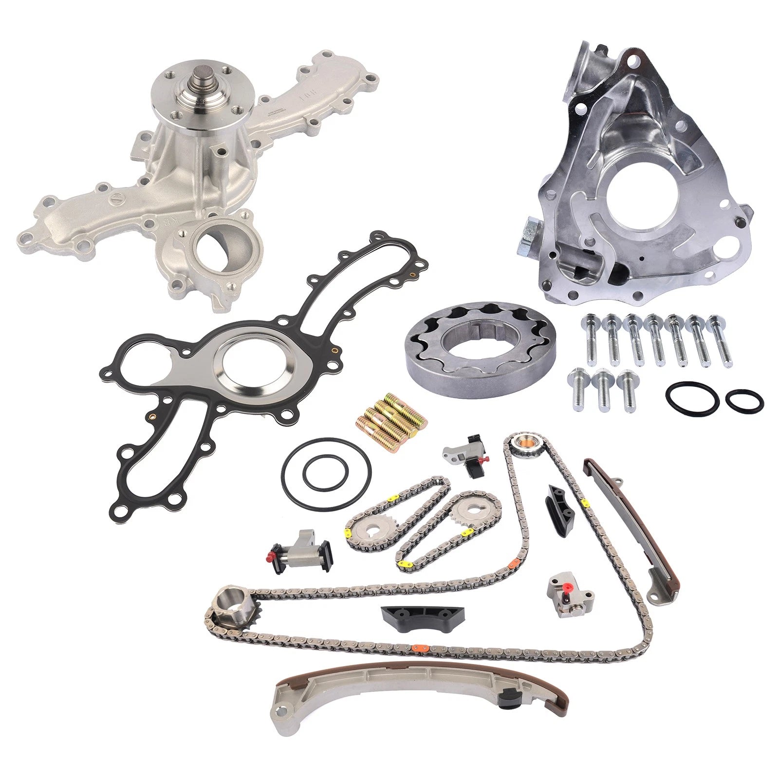 Timing Chain Kit with Water Pump & Oil Pump for Toyota 4Runner Tacoma FJ Cruiser (2003–2021)