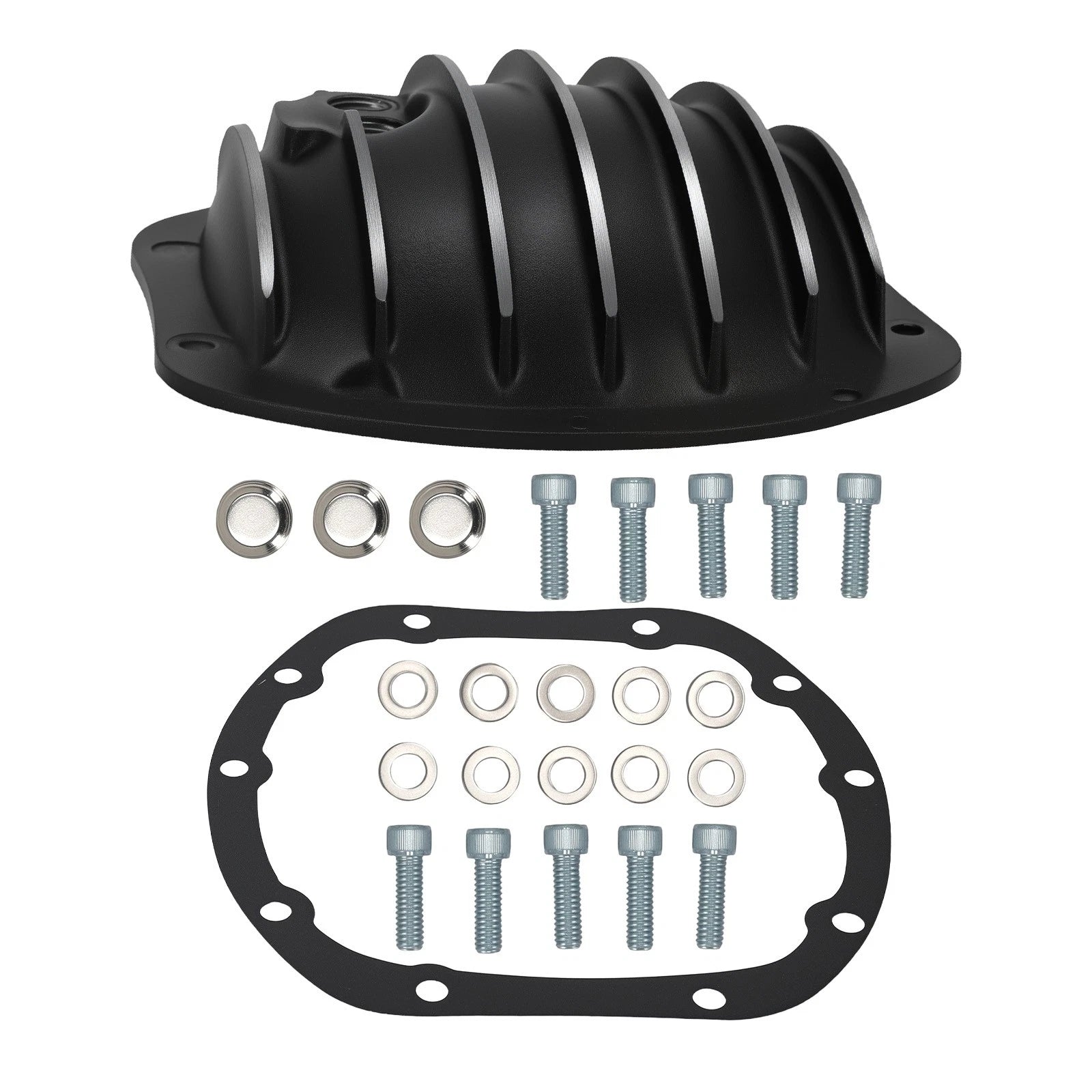Aluminum Differential Cover Rear Black for Jeep Wrangler Cherokee (1971–2022)