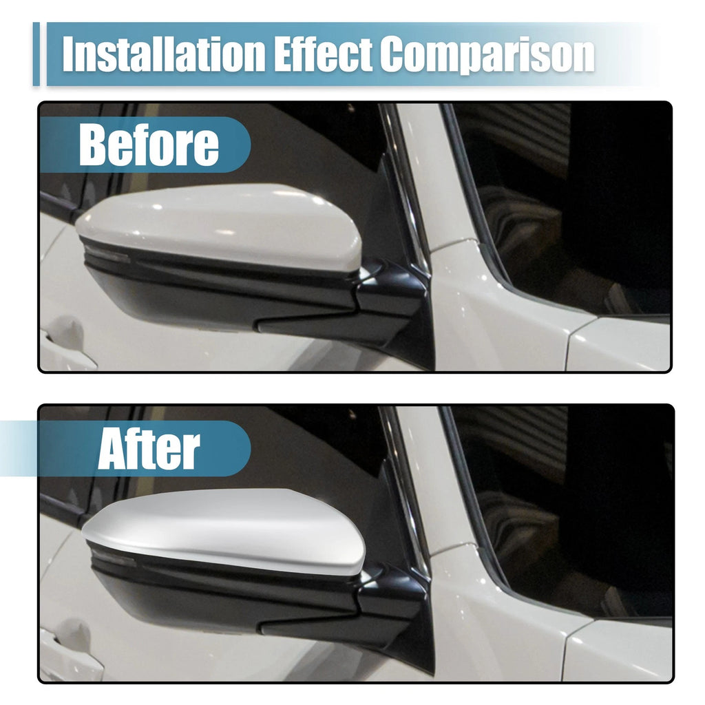 Right Side Mirror Corner Triangle Cover for Honda Civic (2016–2019) Silver Tone