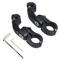 Matte Black 1-1/4" Highway Short Angled Foot Peg Mounts for Harley